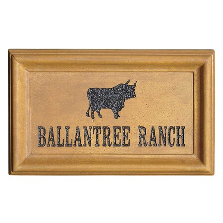 Qualarc Engraved Rectangle Cast Concrete Address Block in Burnt Tuscan Color CCAB-REC-BT